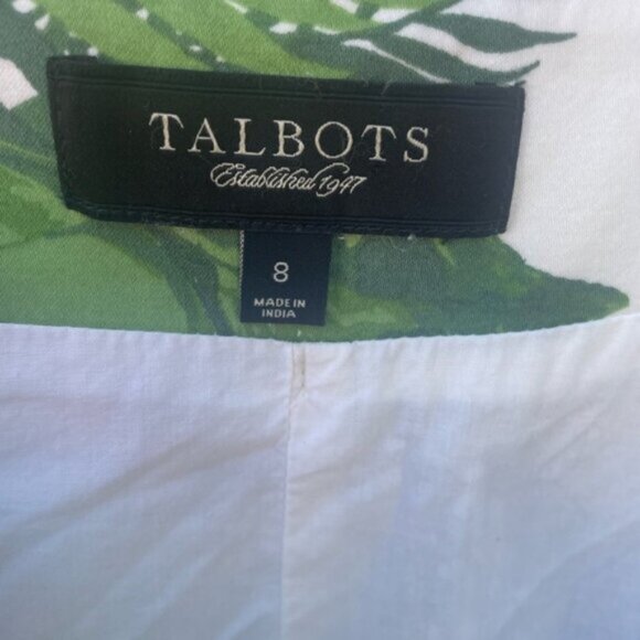 Talbots Lemon Print Skirt Women's A-Line Flare Side Zip Cotton Size 6 - Picture 4 of 10